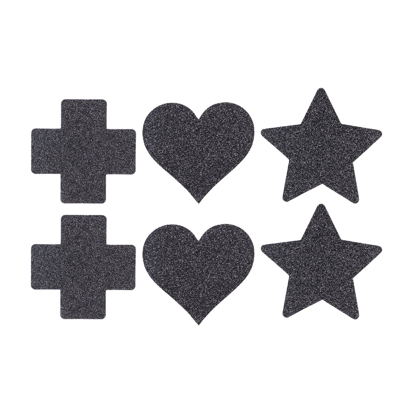copricapezzoli cross star heart set nero