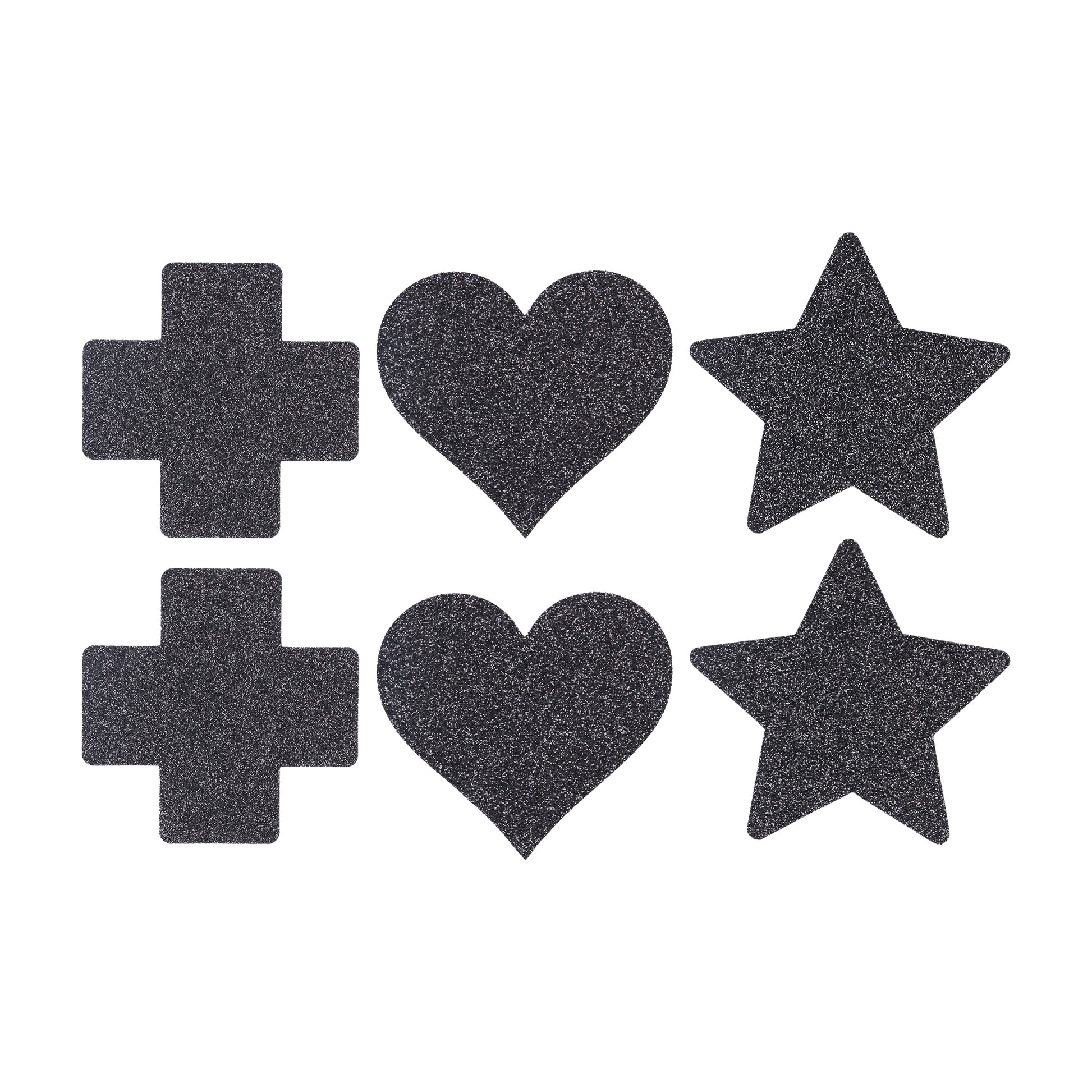 copricapezzoli cross star heart set nero