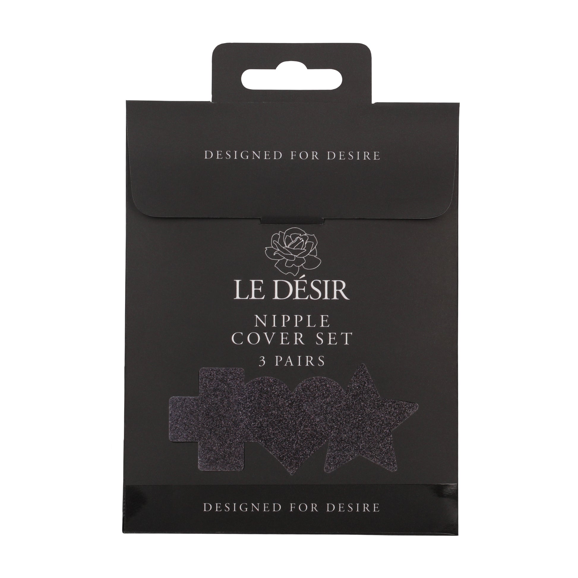 copricapezzoli cross star heart set nero