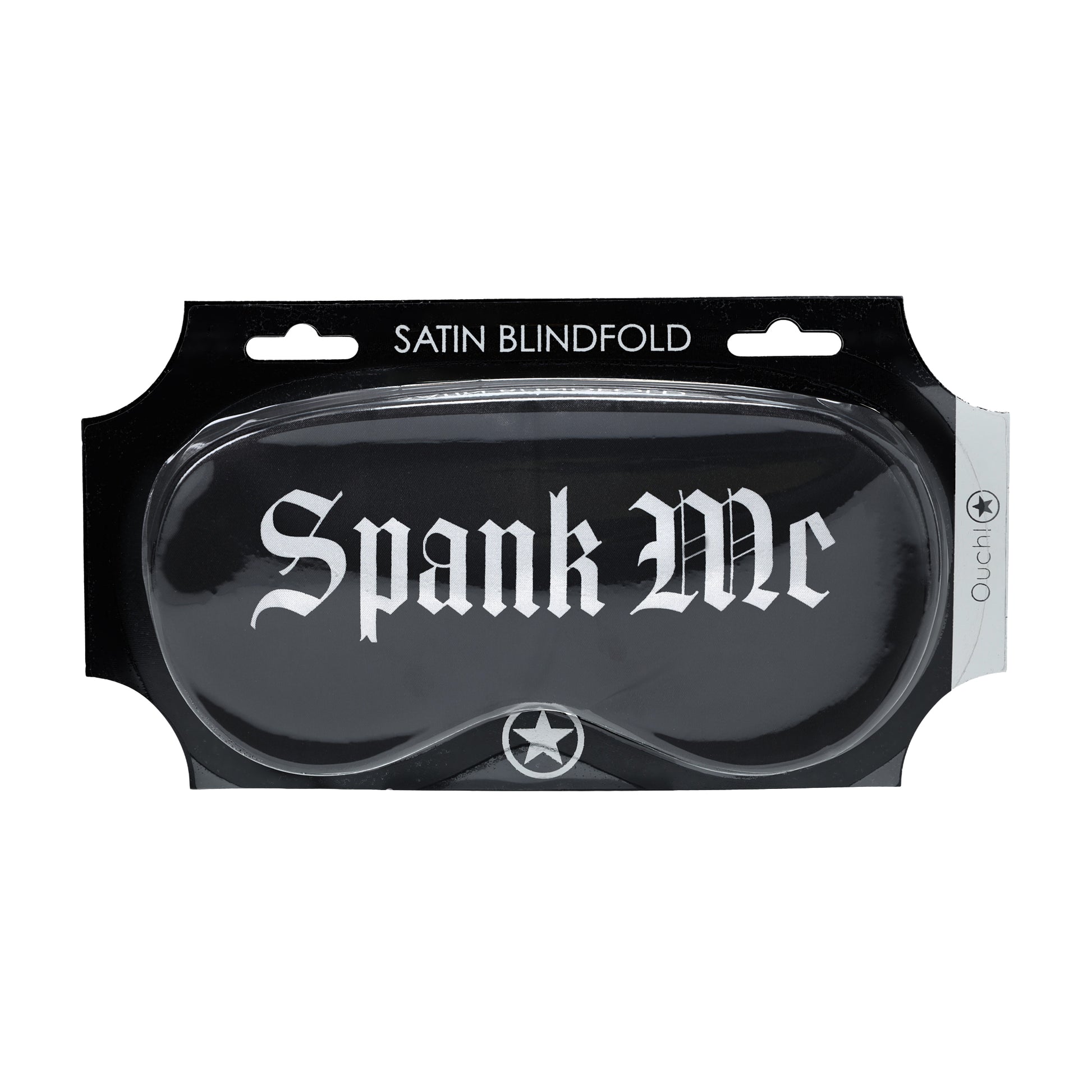 maschera sexy spank me printed nero