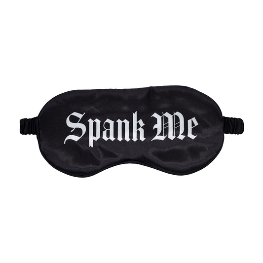 maschera sexy spank me printed nero