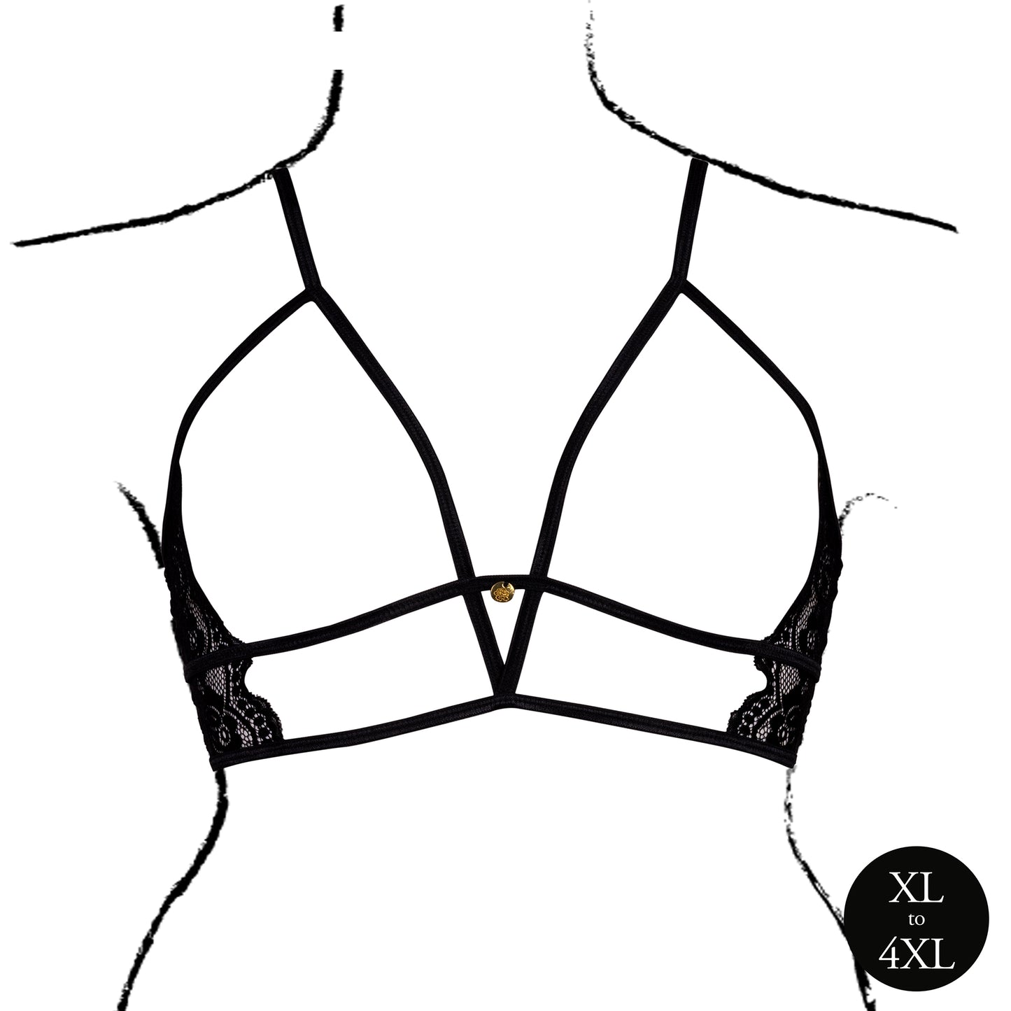 reggiseno sexy open cup triangle