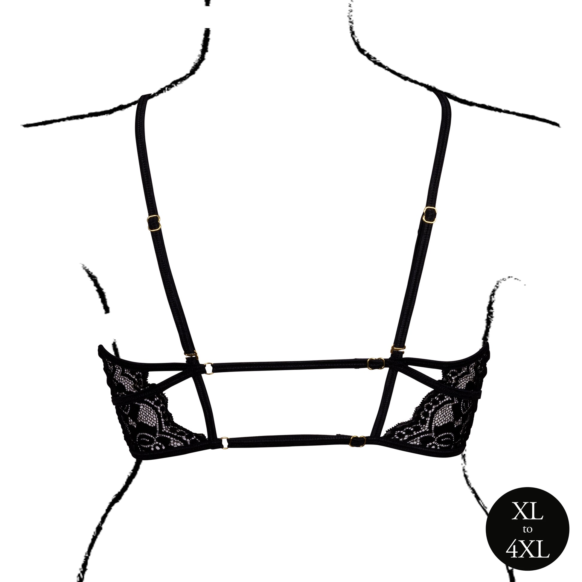 reggiseno sexy open cup triangle