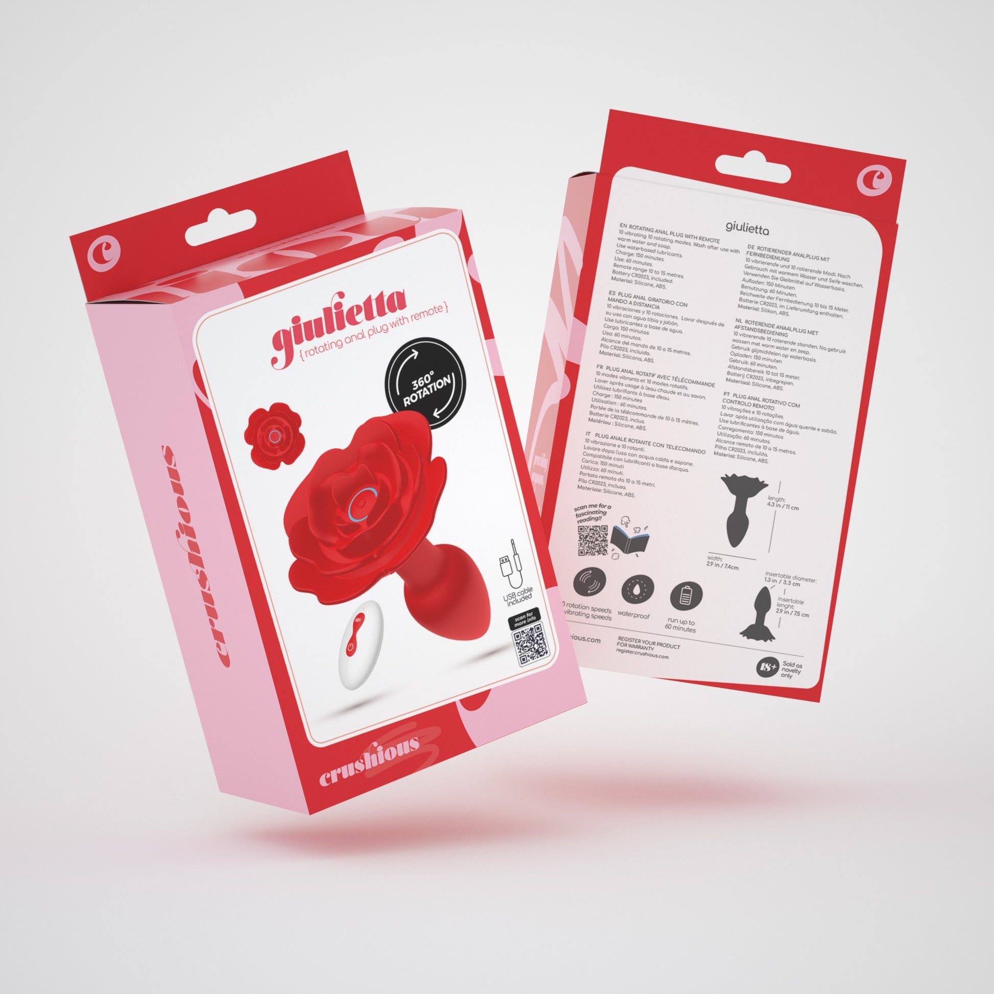 vibratore anale giulietta rosso crushious