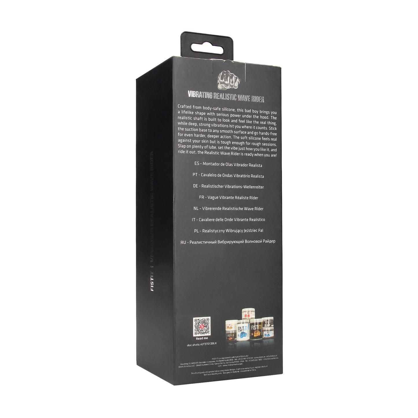 vibratore anale realistic wave rider nero