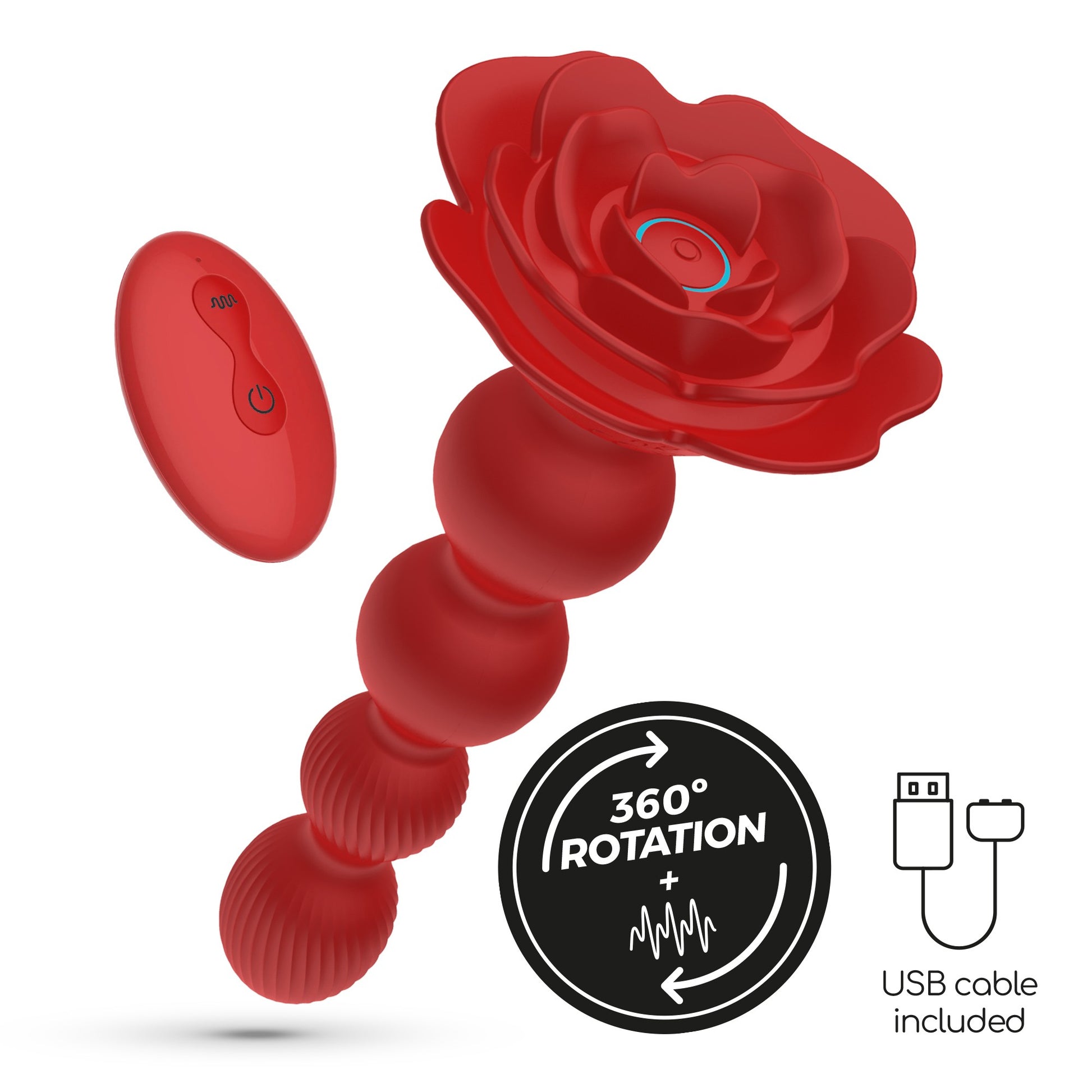 vibratore anale rosaline rosso crushious