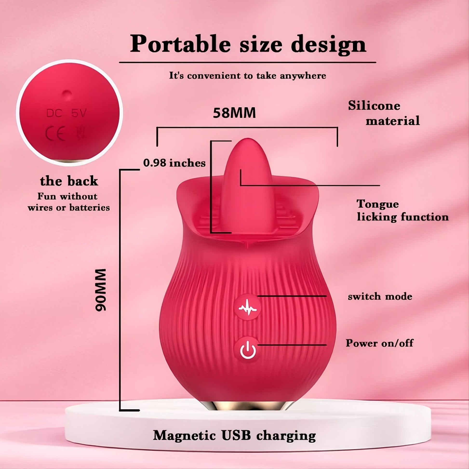 vibratore clitoride petal bliss rosso