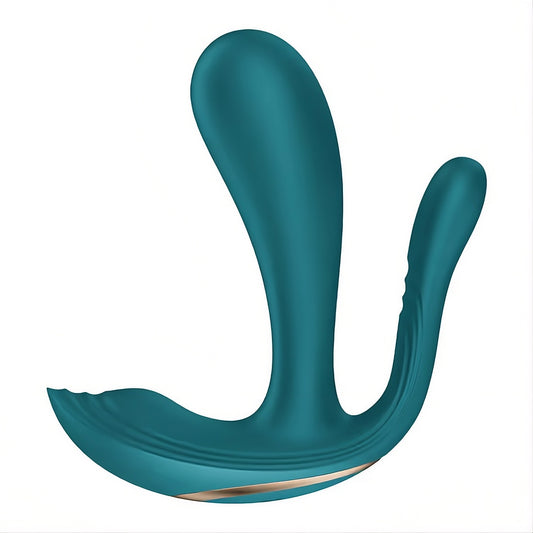 vibratore doppia stimolazione top secret plus verde satisfyer