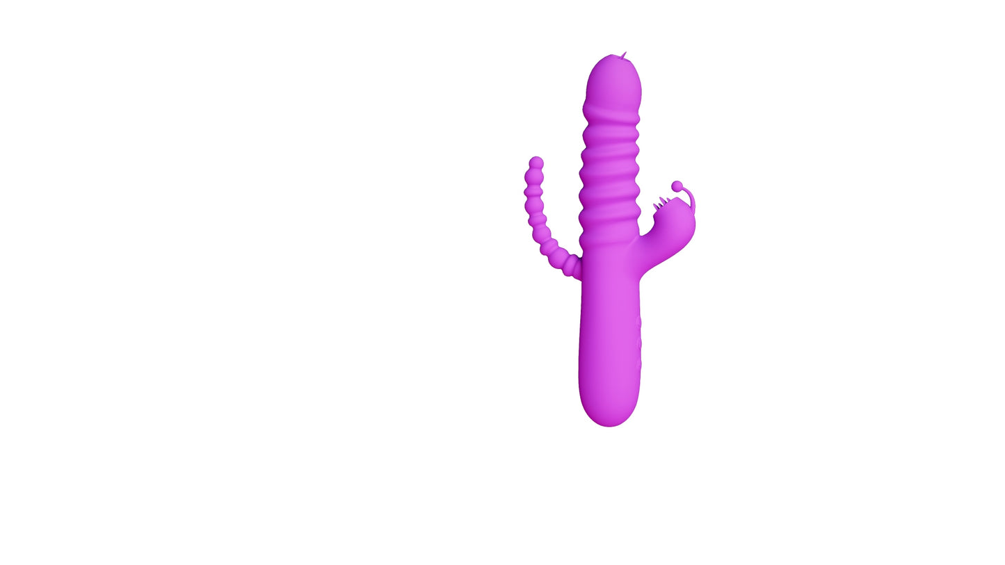 vibratore doppia stimolazione triple thruster viola