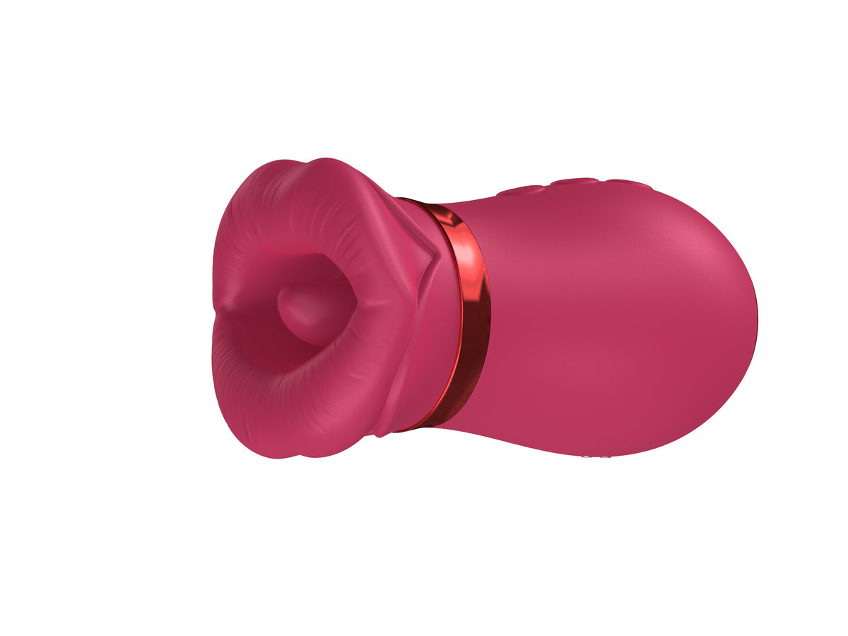 vibratore clitoride tongue licking rosso b series