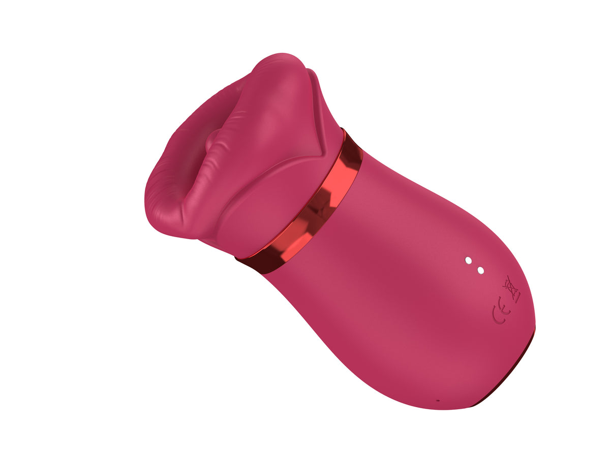 vibratore clitoride tongue licking rosso b series