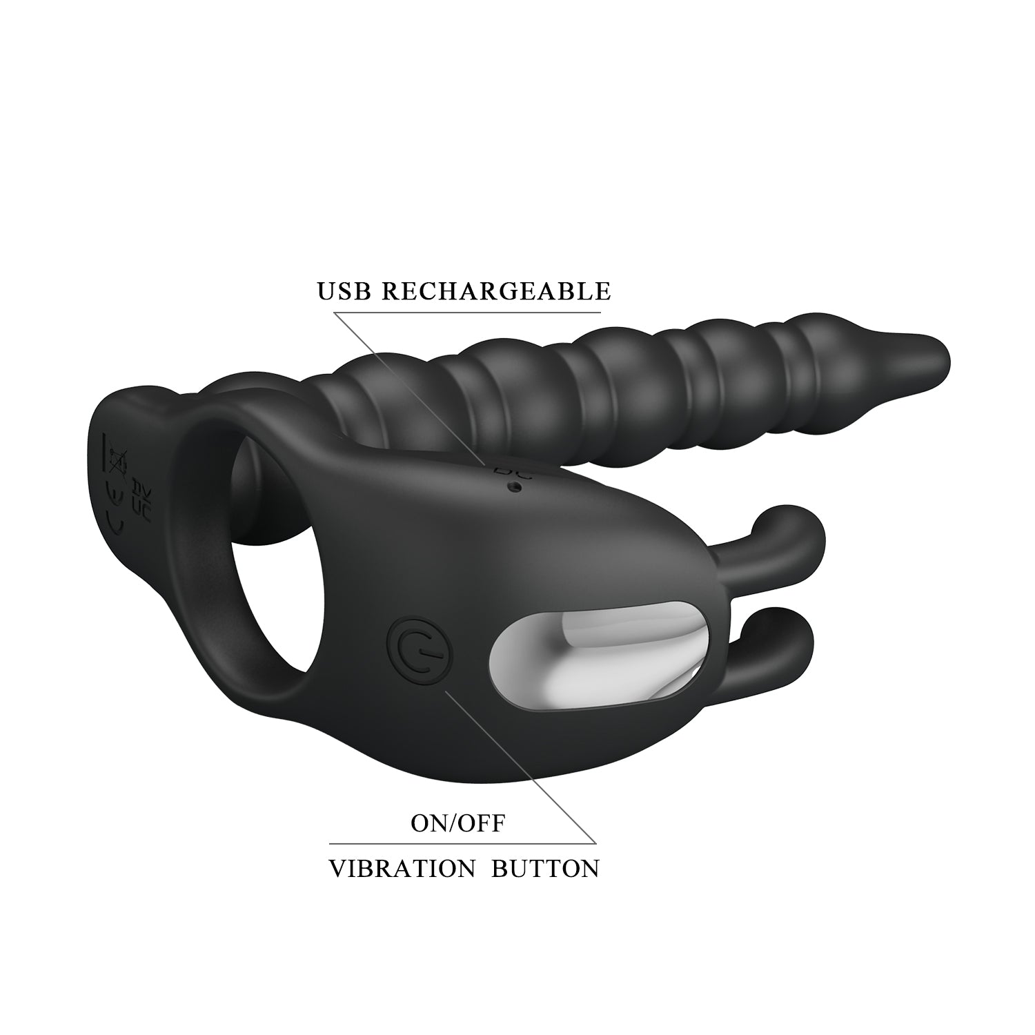 anello vibrante blackney nero pretty love