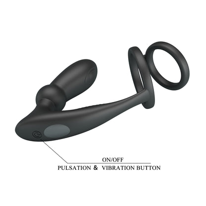 vibratore anale emoni nero pretty love