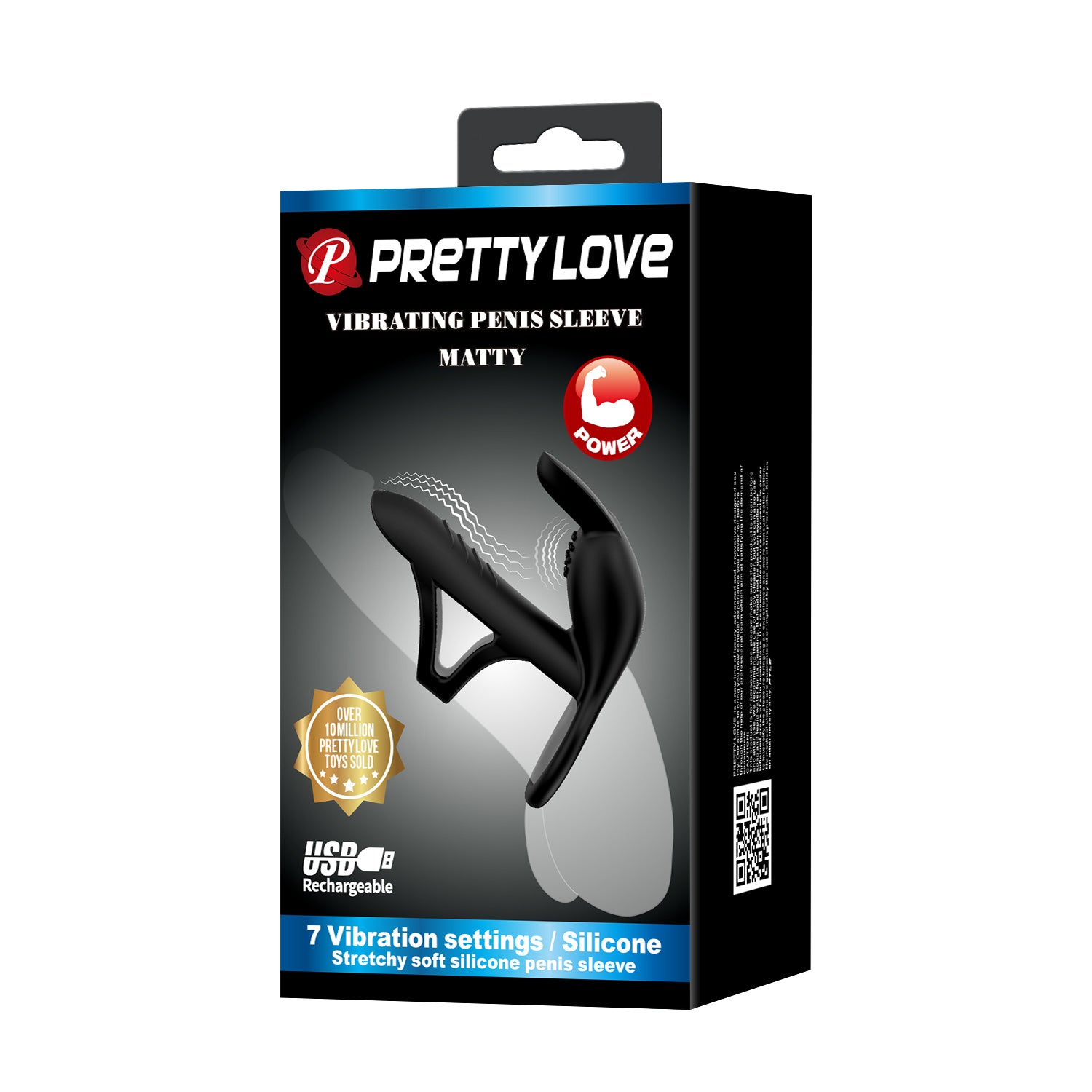 anello vibrante matty nero pretty love