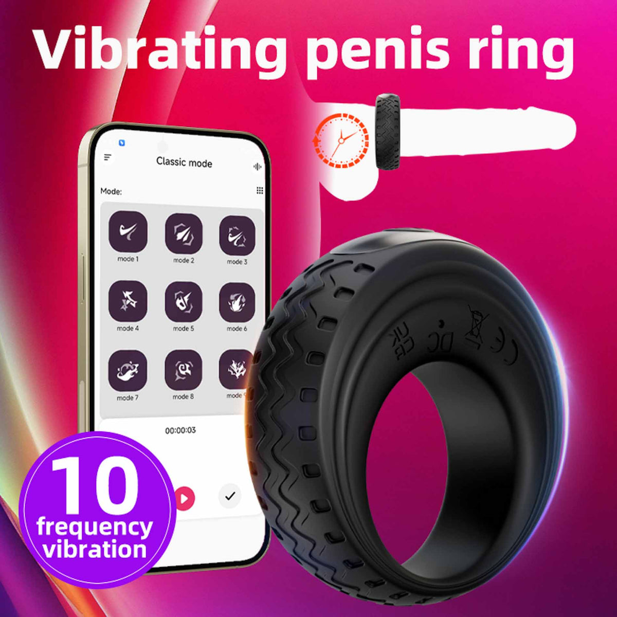 anello vibrante whirlwind tire nero