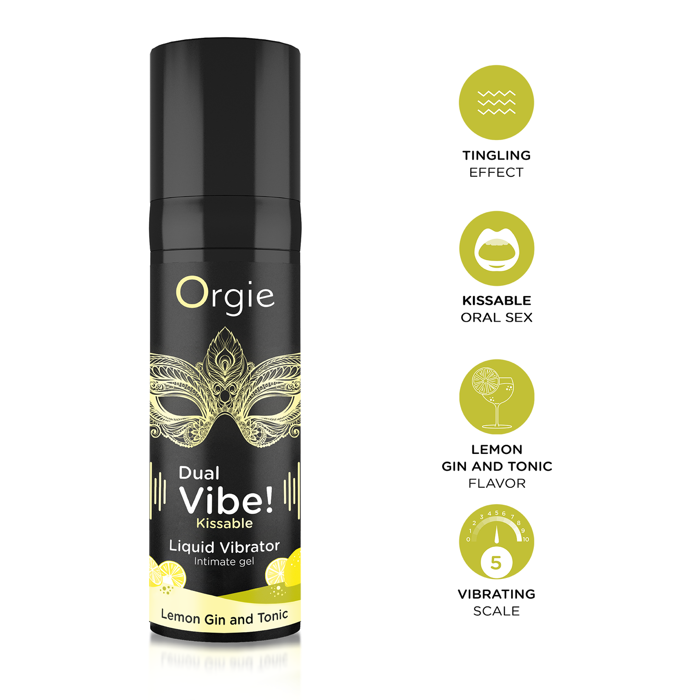 vibratore liquido dual vibe lemon gin and tonic 15ml orgie