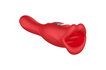 vibratore doppia stimolazione big bite mouth 2 rosso