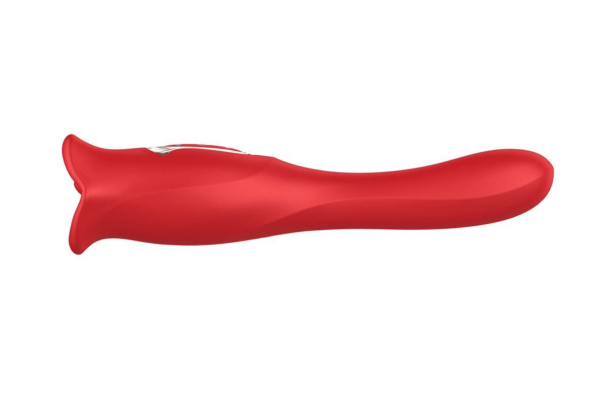 vibratore doppia stimolazione big bite mouth 2 rosso