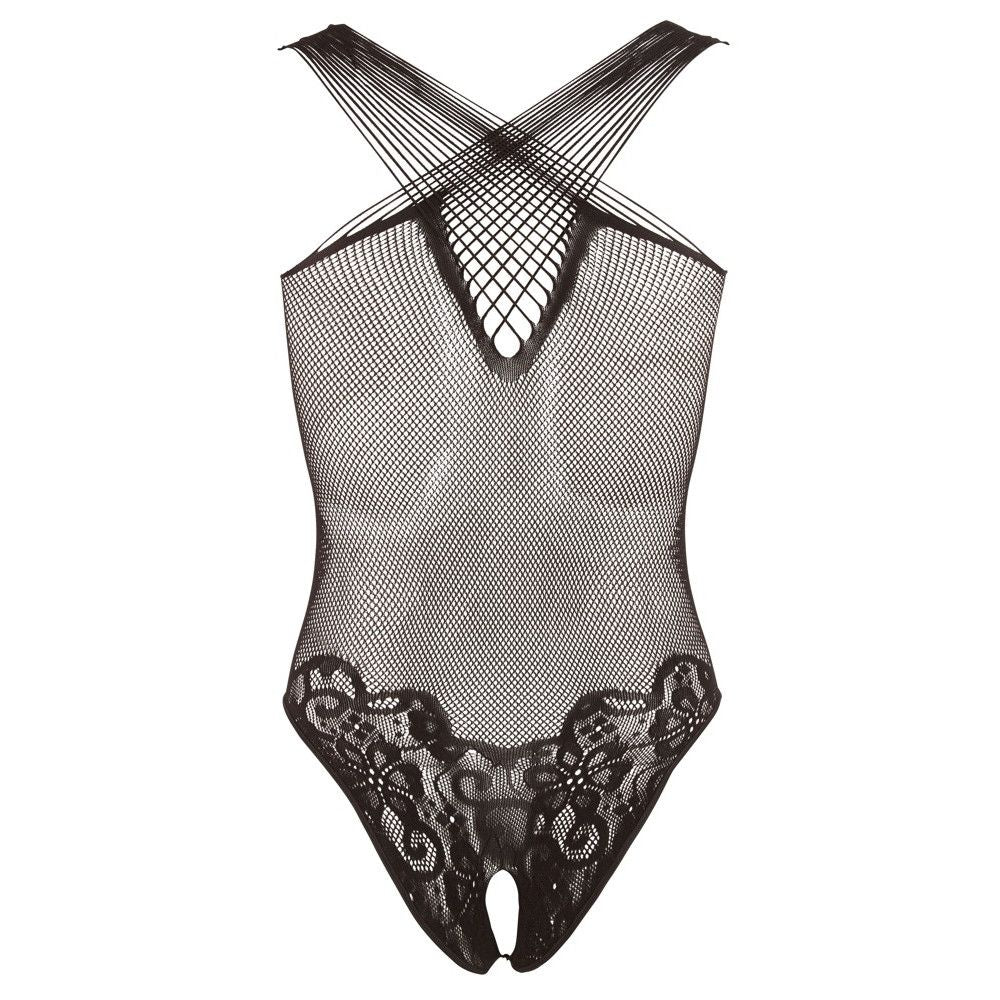 Body aperto ricamato woven