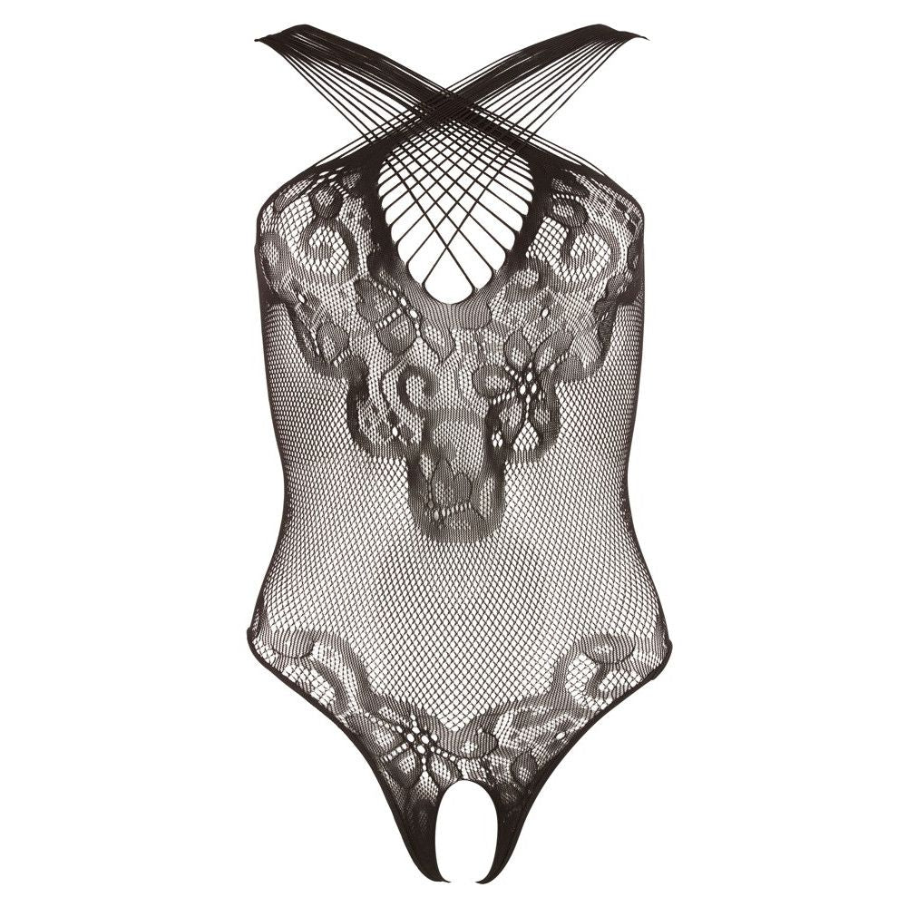 Body aperto ricamato woven