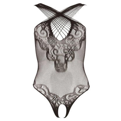 Body aperto ricamato woven