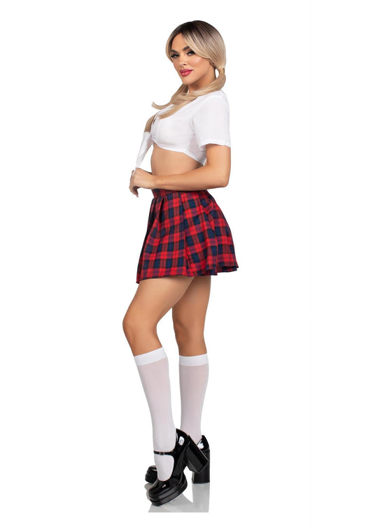 costume scolaretta sexy classic bianco sm leg avenue