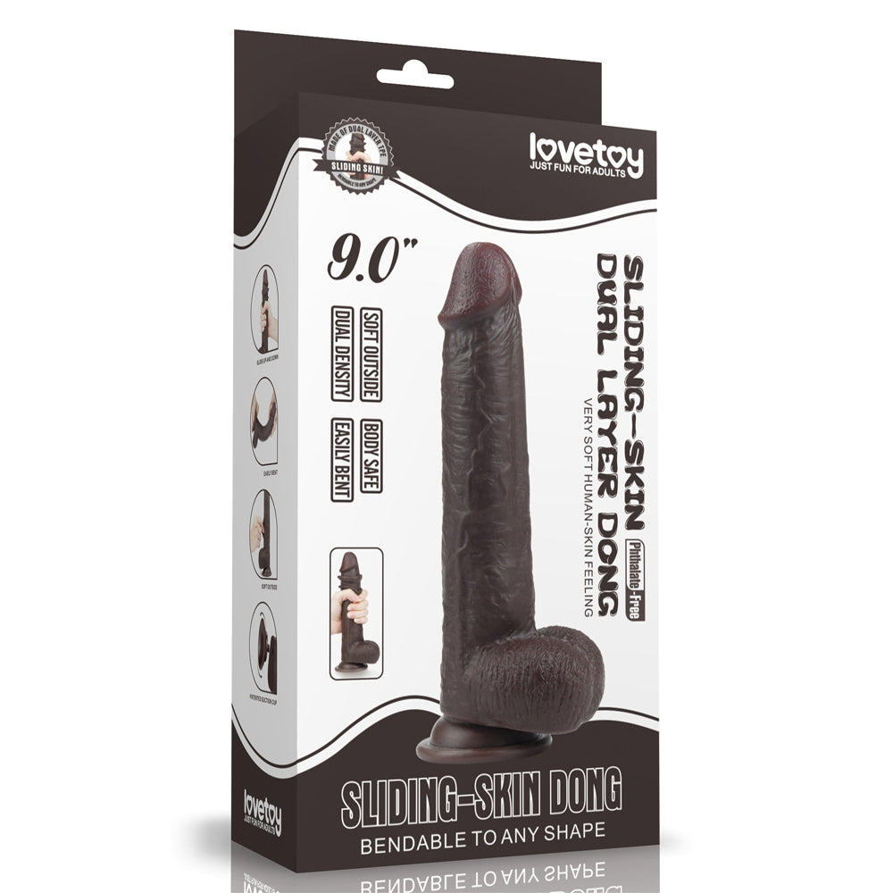 dildo realistico brownie marrone lovetoy confezione