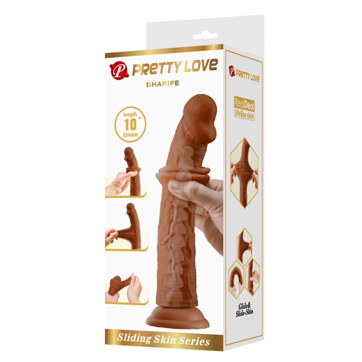 dildo xxl sharife marrone chiaro pretty love
