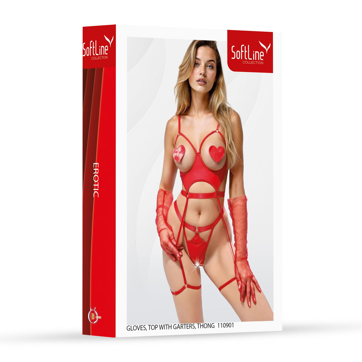 completino sexy red heart rosso sm softline