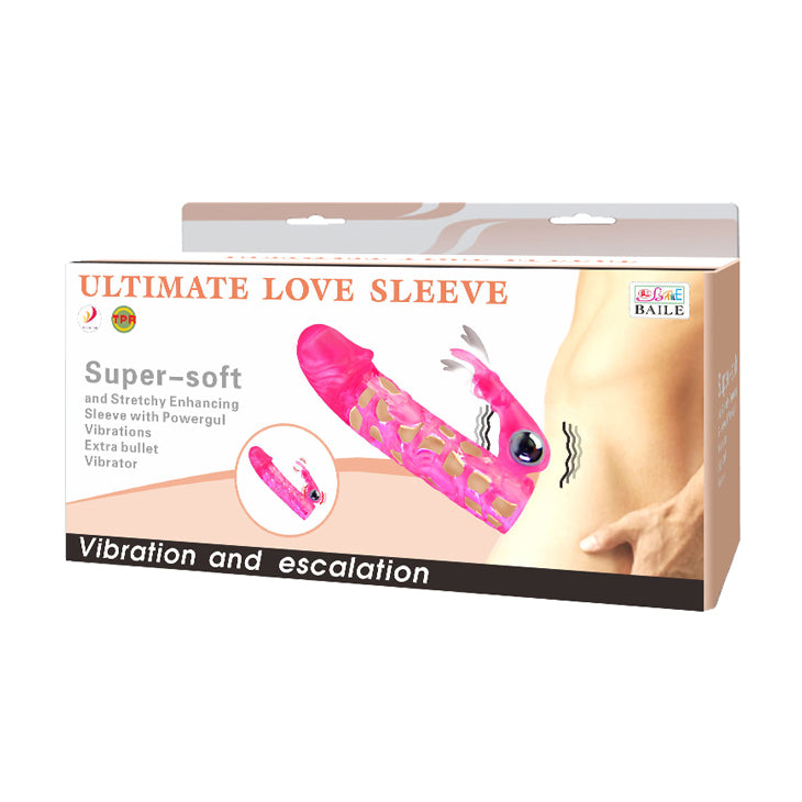 guaina fallica ultimate love sleeve viper fucsia trasparente baile