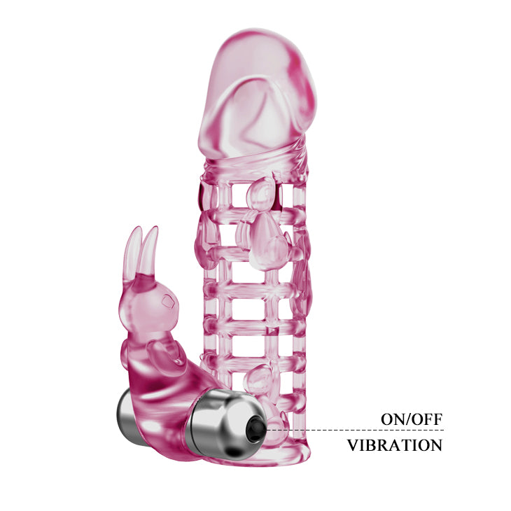 guaina fallica ultimate love sleeve viper fucsia trasparente baile