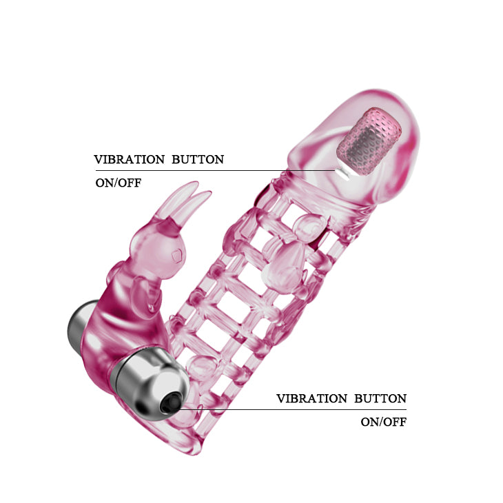 guaina e prolunga pene ultimate love sleeve cobra fucsia trasparente baile