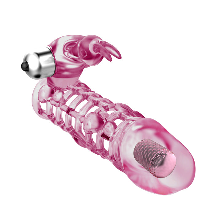 guaina e prolunga pene ultimate love sleeve cobra fucsia trasparente baile