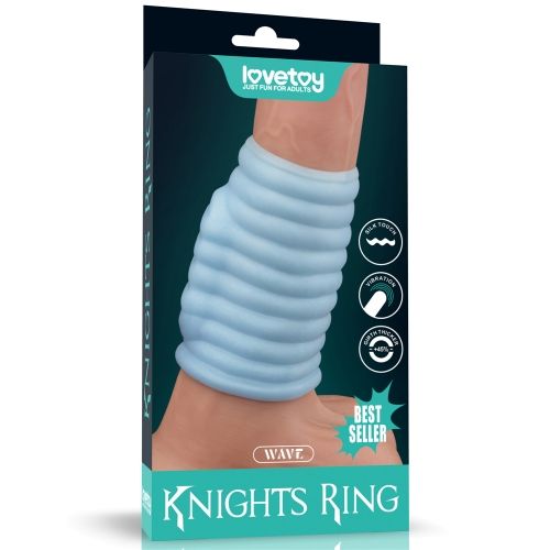 guaina fallica vibrante wave celeste lovetoy confezione