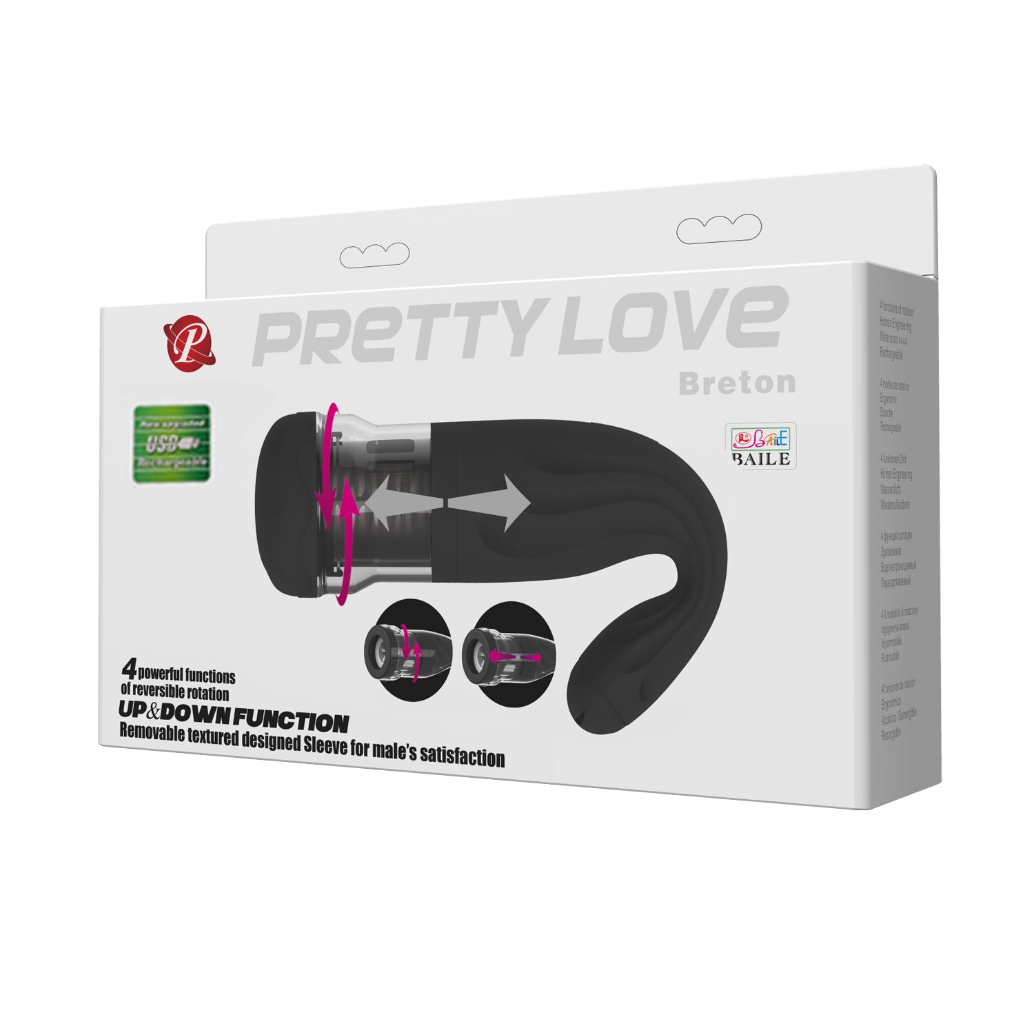 masturbatore automatico breton nero pretty love