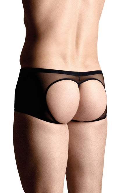 intimo uomo black open boxer nero ml softline