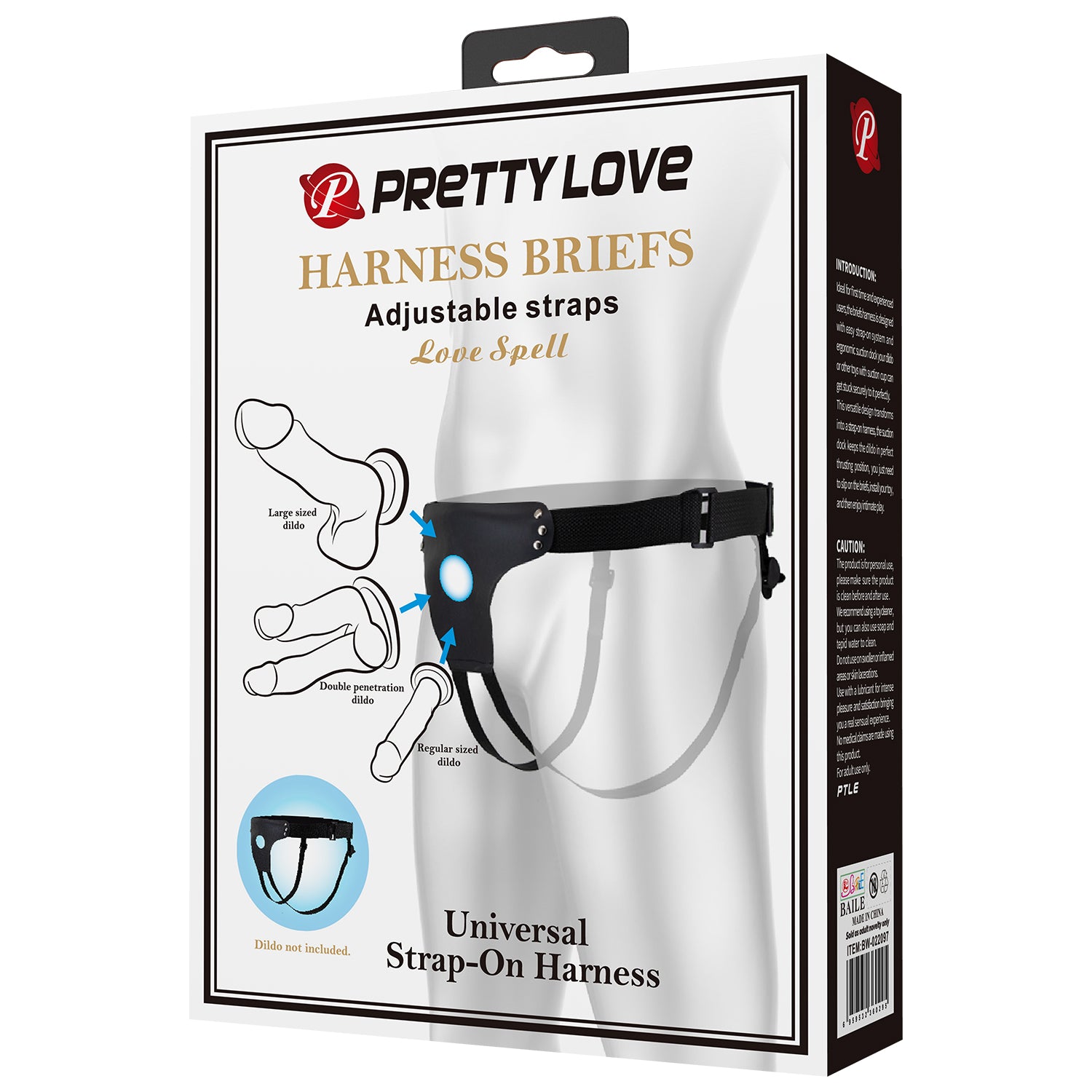 imbracatura strap on love spell nero pretty love