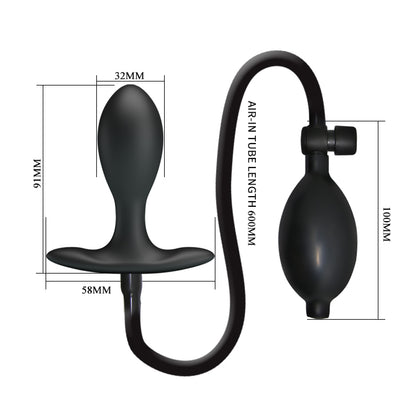 plug anale gonfiabile inflation nero pretty love nero
