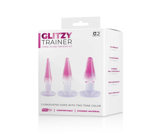 Anal Plug kit Glitzy Trainer 4.5 Pink