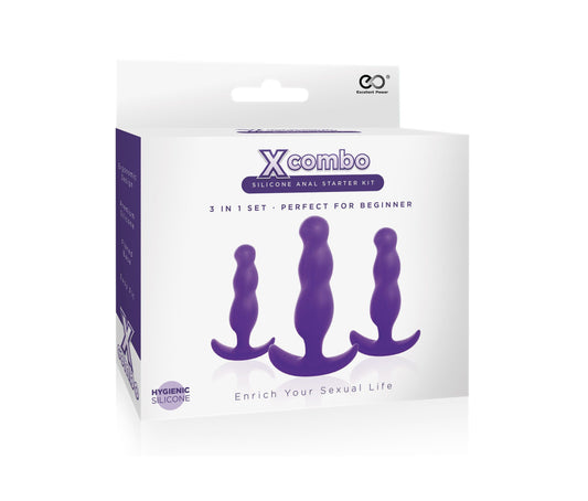 Kit 3 Anal Plug X Combo Purple