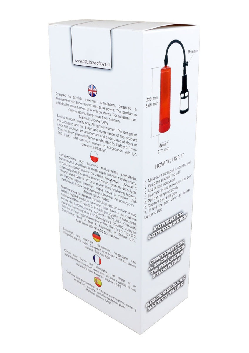 pompa e sviluppatore pene powerpump max red