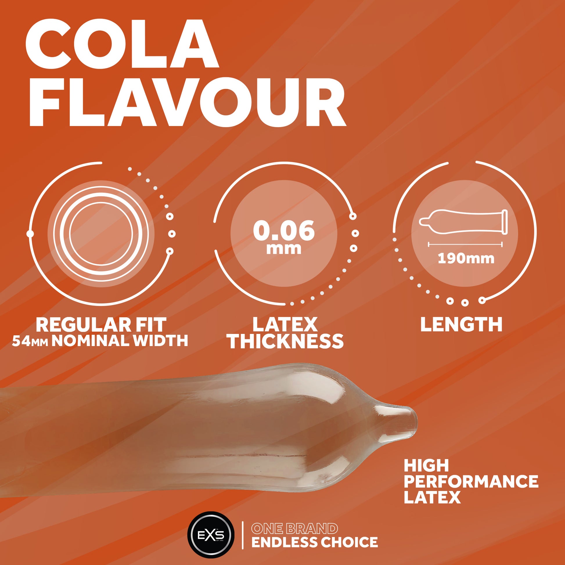 preservativi aromatizzati cola 100pz exs