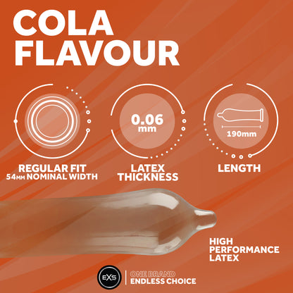 preservativi aromatizzati cola 100pz exs
