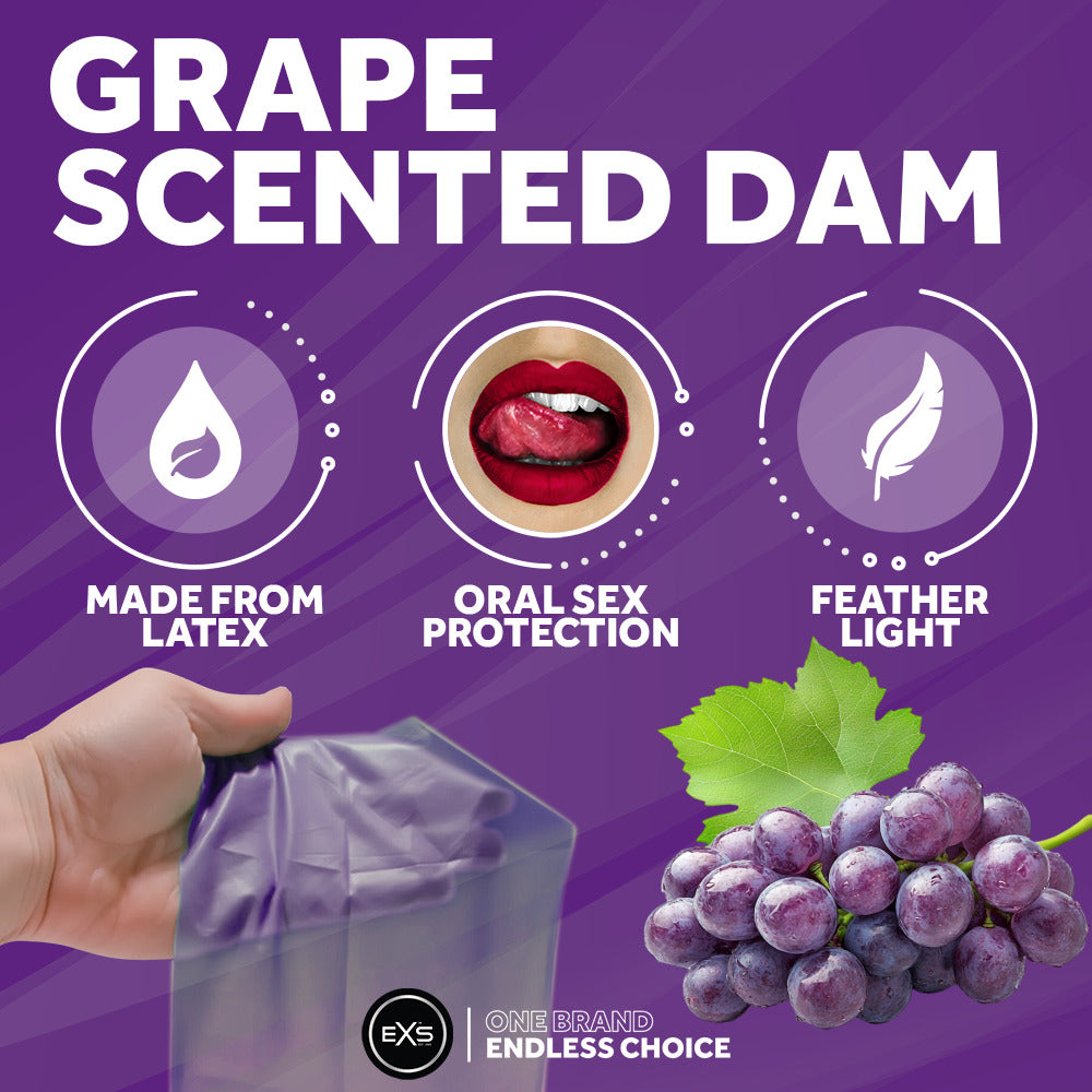 preservativi aromatizzati oral dams uva 1pz exs