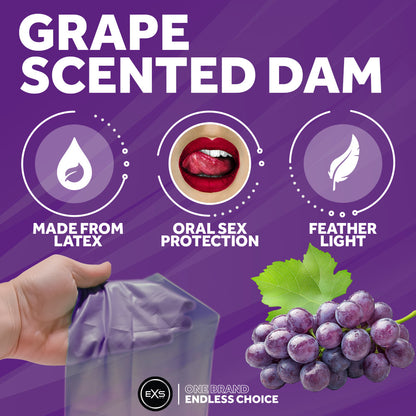 preservativi aromatizzati oral dams uva 1pz exs