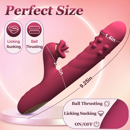 vibratore doppia stimolazione rabbit licking rosa