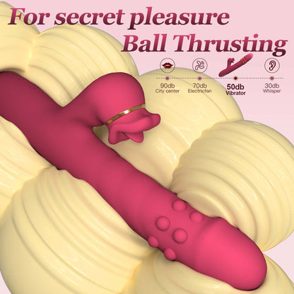 vibratore doppia stimolazione rabbit licking rosa