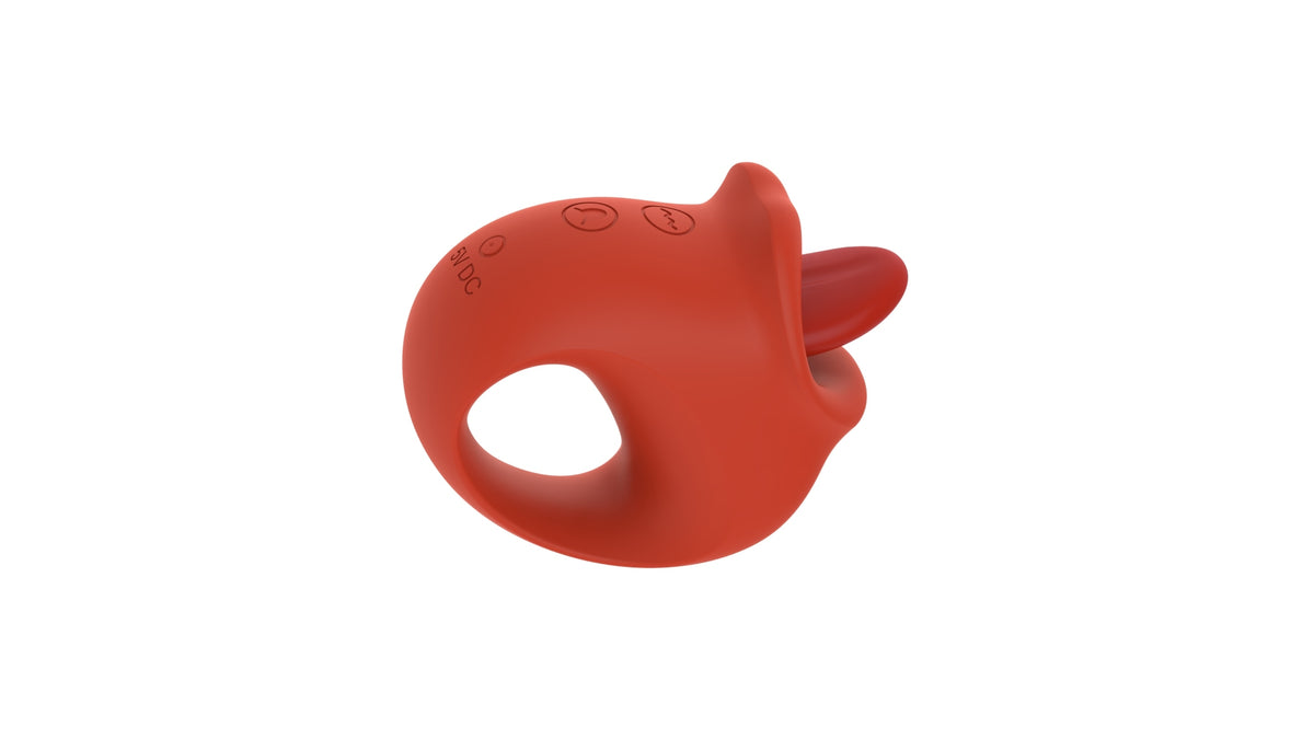 vibratore clitoride licking stimulator rosso