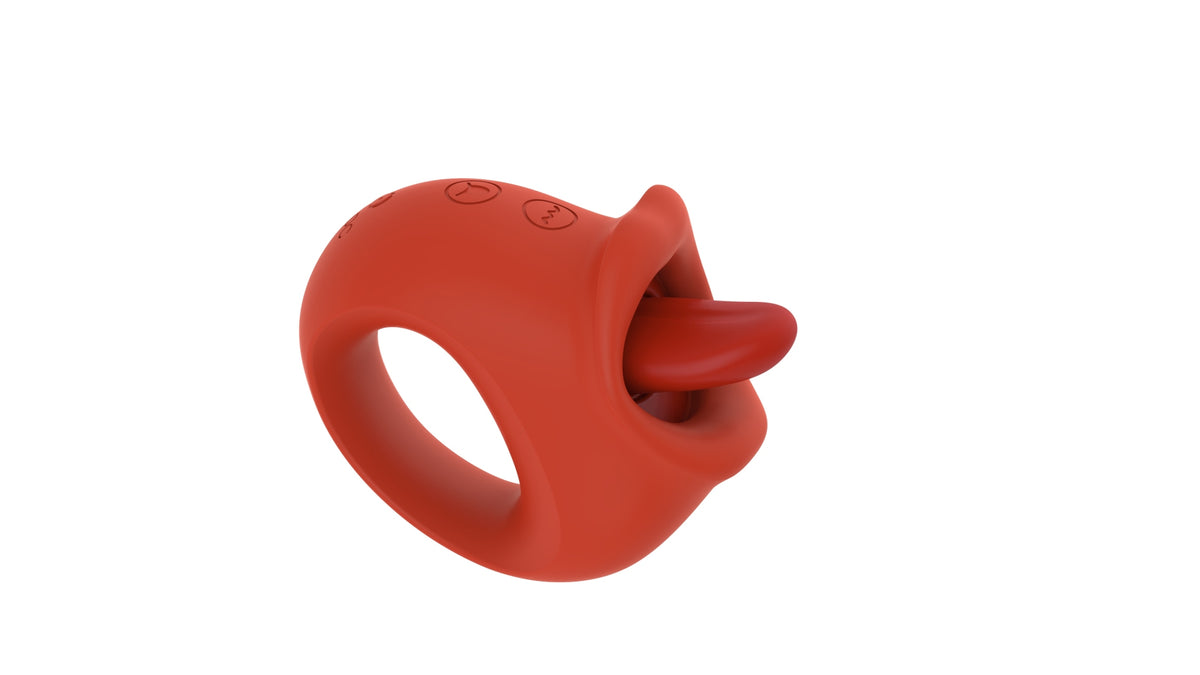 vibratore clitoride licking stimulator rosso
