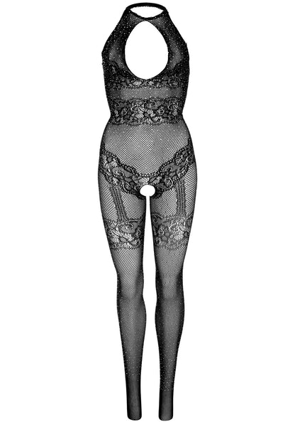 tuta sexy seamless fishnet nero taglia unica leg avenue accessori